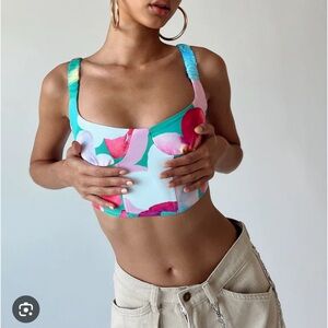 Colorful Watercolor Crop Top